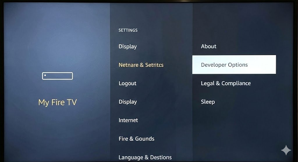 Developer Options in Amazon Fire TV settings menu 