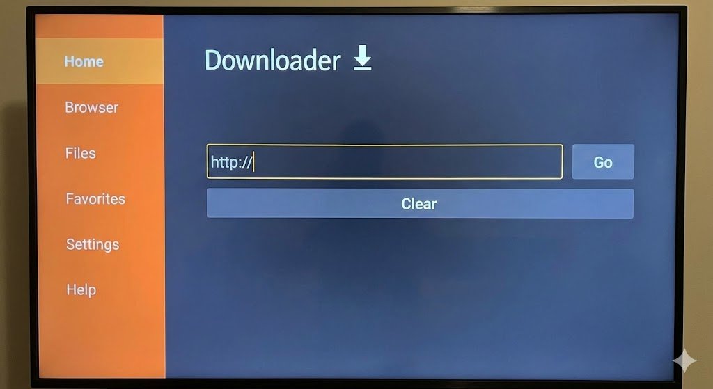 Downloader app on a Fire TV